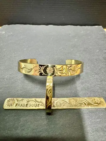 놋쇠 뱅글 꽃무늬 당초 스탬프 2