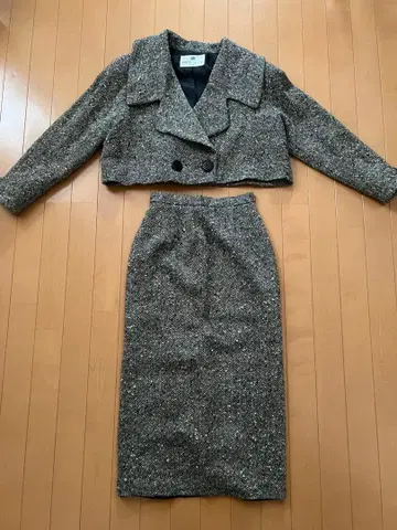 울 블렌드 스커트 셋업