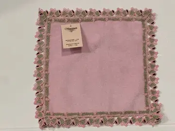 치카자와 레이스 손수건 벚꽃모찌 핑크