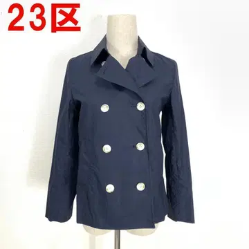 A2962 23구 자켓 면 더블 페이스 버튼 안감 없음 네이비 32