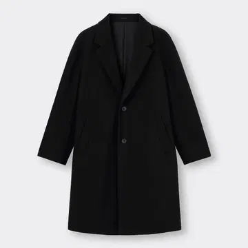 GU 니트 멜톤 체스터 코트 블랙 S 사이즈