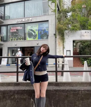 CRANK Knit micro shorts_navy