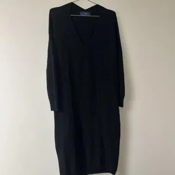 SHIPS 블랙 V넥 니트 원피스 긴팔