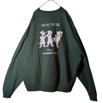 프릭스스토어 101마리 강아지 오버 사이즈 맨투맨 그린 L