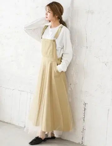 멜빵 원피스 멜빵 점퍼 데님 점프 스커트 원피스 L 사이즈