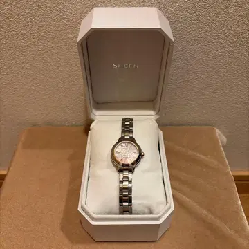 SHEEN 실버/핑크 아날로그 시계