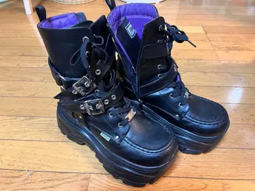 YOSUKE 롱 부츠 통굽 고스 펑크 박스 없음