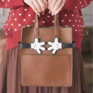 택 포함 미사용 새상품 Areeam 미키 숄더백 브라운