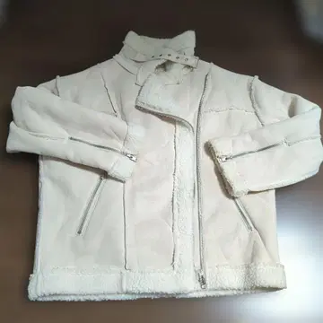 플리스 자켓 보아 자켓 크림색