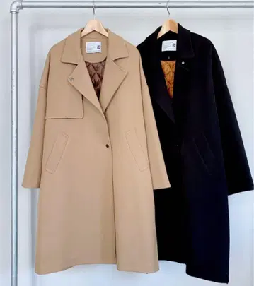 SELECT 셀렉 나노히팅 트렌치풍 코트 블랙