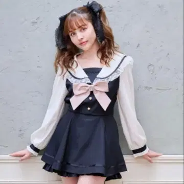 LIZLISA 세일러 카라 셋업 블랙 긴팔