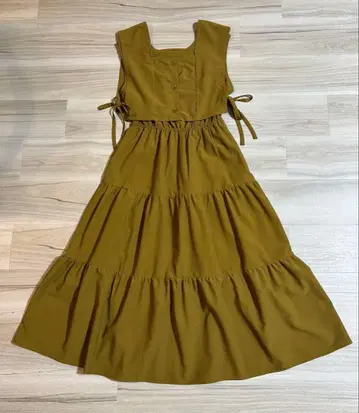 w closet 베스트 SET 멀티 WAY 원피스 머스타드 색상