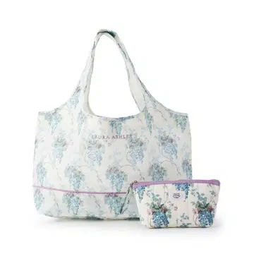 LAURA ASHLEY 위스테리아 에코백 파우치 포함