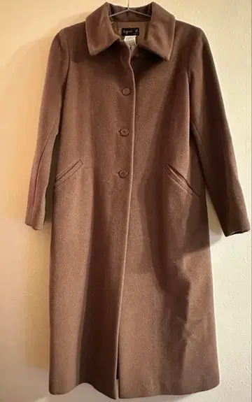 블랙 프라이데이 세일 애니에스b 롱 코트 새틴 안감 부착