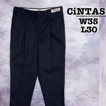 USA 구제 의류 CINTAS 워크 팬츠 블랙 2턱 W35 L30