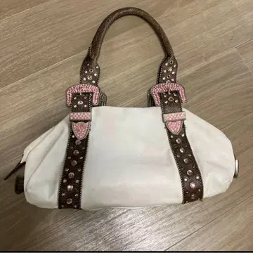 화이트 핸드백 y2k 스톤