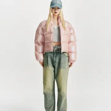 Glitter Short Puffer Jacket 9090girl