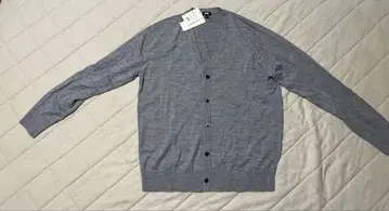 UNIQLO 파인 메리노울 그레이 가디건 XL