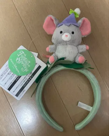 디즈니씨 판타지 스프링스 치즈 머리띠 팅커벨
