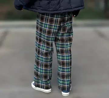 BEAMS BOY 체크 무늬 캐주얼 팬츠