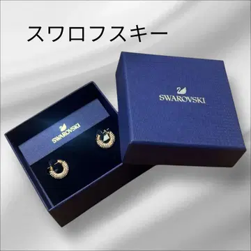 새상품 스와로 스와로브스키 Swarovski 후프 귀걸이 선물 상자