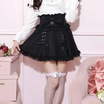 NOEMIE 도리 리본 더블 스핀들 치마바지 블랙