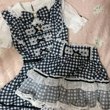 LIZLISA 깅엄 트위드 셋업