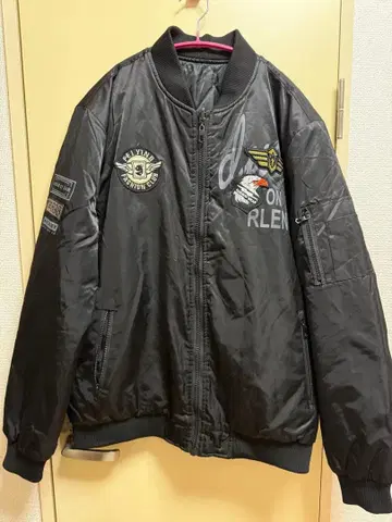 해외판 MA-1 플라이트 자켓 블랙 양면 착용 가능 중목화 M