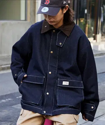 retock's 빅 실루엣 데님 자켓 인디고 블루
