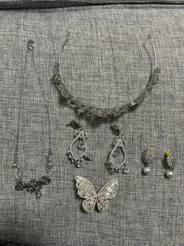 러브 티아라 결혼식용 액세서리 세트