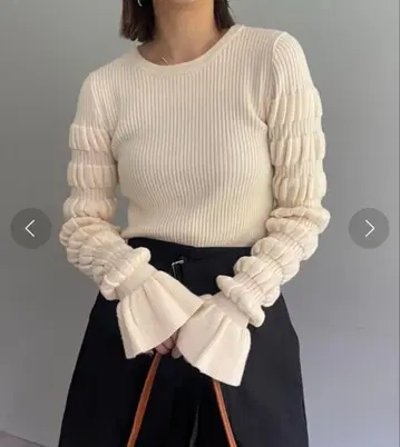 CAPRICIEUXLE'MAGE 푸들 슬리브 니트 화이트