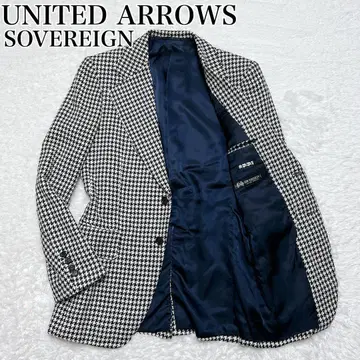 유나이티드 애로우즈 SOVEREIGN 실크 하운드투스 자켓 일본제