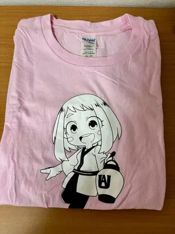 히로아카 우라라카 오챠코 콜라보 T셔츠 핑크