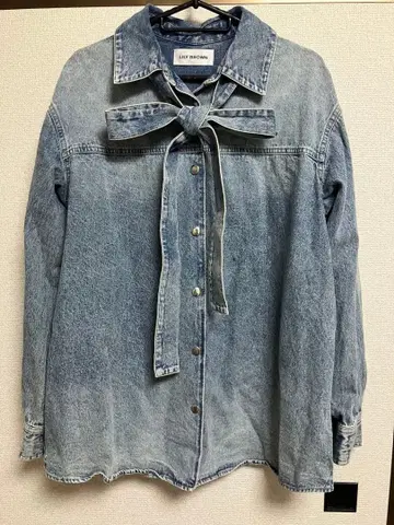 LILY BROWN 전개 보타이 셔츠 데님