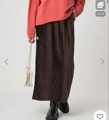 그린 라벨 릴랙싱 크레이프 벨로아 스커트 미사용