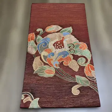 후쿠로 오비 추상 무늬 꽃무늬 금실