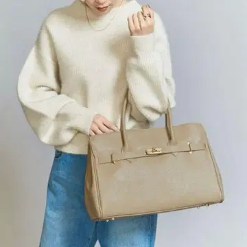 [ 새상품급 ] AULENTTI 가죽 벨트 빅 토트백 모카