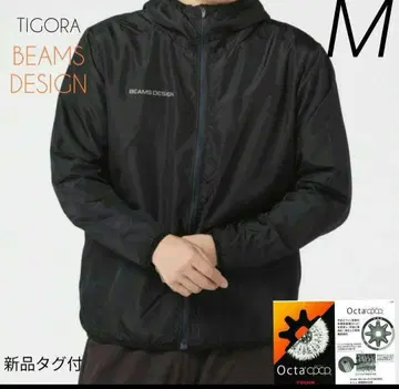 새상품 빔즈 디자인 남성용 나일론 후디드 후드티 발수 보온 M 사이즈