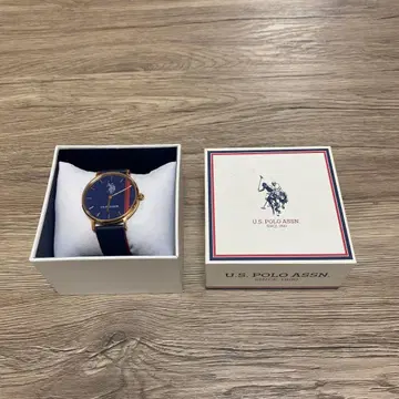 U.S. POLO ASSN. 네이비 골드 손목시계
