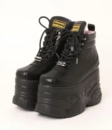 [ YOSUKE ] 통굽 레이스업 스니커즈 부츠