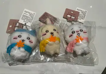 치이카와(먼작귀) miniso 마스코트 봉제 인형 겨울 머플러 3종 세트