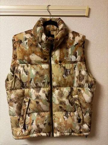컨디션 최상 THE NORTH FACE 카모플라쥬 다운 베스트 XL