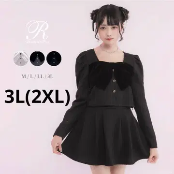 라메 트위드 빅 리본 셋업 DearMyLove Rose 3L