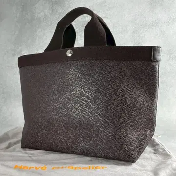 에르베샤 펠리에 토트백 코팅 캔버스 브라운 704GP