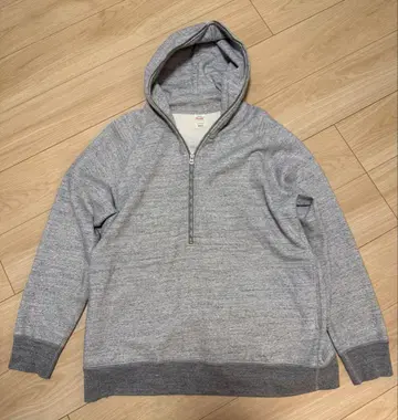 새상품급 Gold 동양 엔터프라이즈 하프 지퍼 후드티 그레이 S 사이즈
