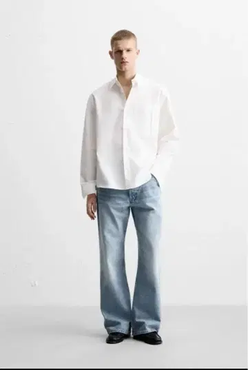 ZARA 플레어 핏 배기 데님 팬츠 사이즈 36 (JP 29)