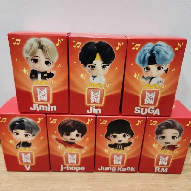 미개봉 맥도날드 bts 방탄 타이니탄 해피밀 피규어 한정판 풀세트