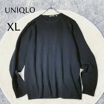[UNIQLO] 유니클로 블랙 크루넥 니트 XL 울100%