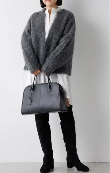 WhimGazette 윔 가젯 니트 V 풀오버 그레이