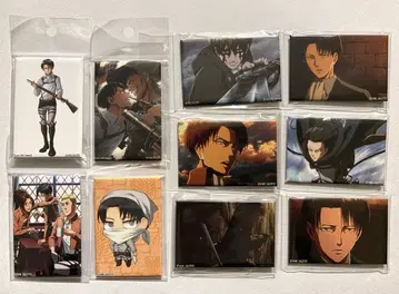 진격의 거인 리바이 200경 스퀘어 캔뱃지 종합 세트 5